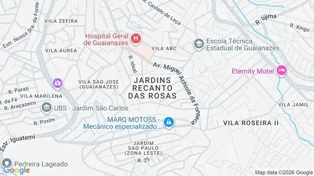 Mapa do bairro Jardins Recanto das Rosas, Sao Paulo - SP