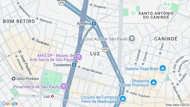 Mapa do bairro Luz, Sao Paulo - SP