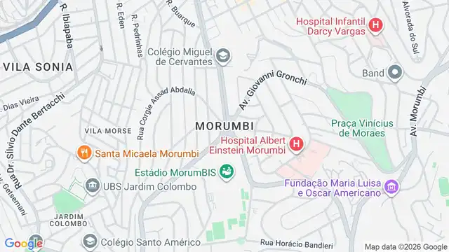 Mapa do bairro Morumbi, Sao Paulo - SP