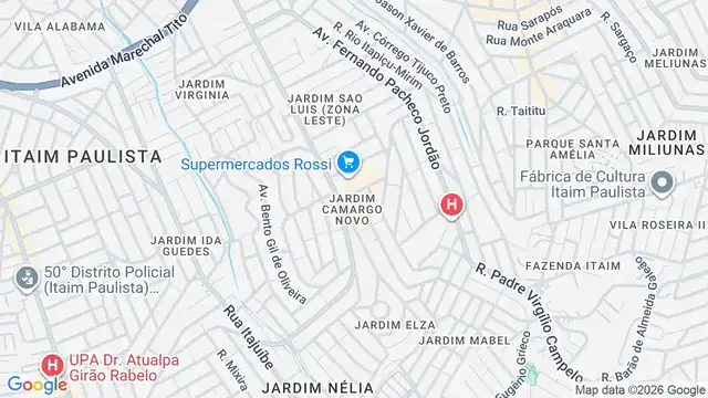 Mapa do bairro Palanque, Sao Paulo - SP