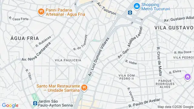 Mapa do bairro Parada Inglesa, Sao Paulo - SP