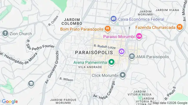 Mapa do bairro Paraisópolis, Sao Paulo - SP