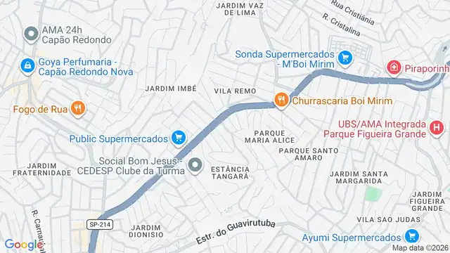 Mapa do bairro Parque Amelia, Sao Paulo - SP