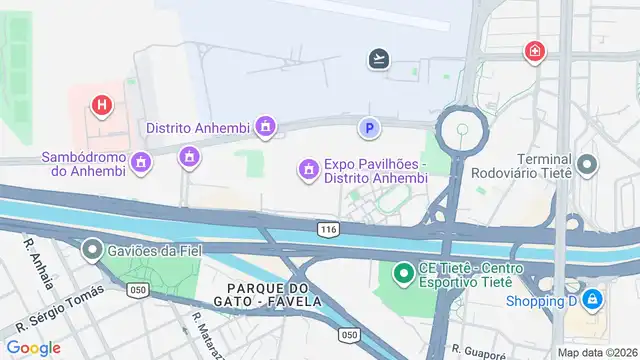 Mapa do bairro Parque Anhembi, Sao Paulo - SP