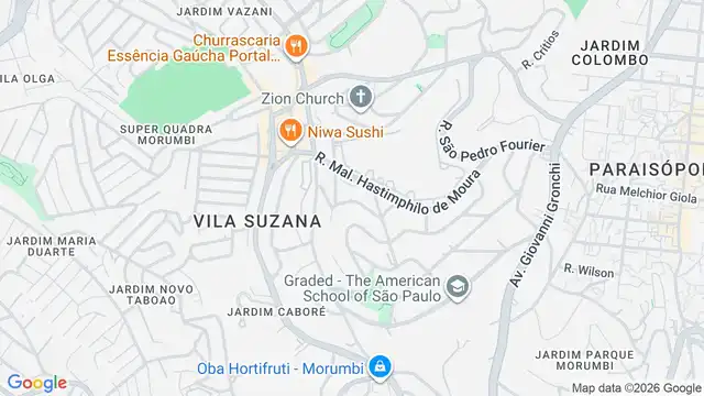 Mapa do bairro Parque Bairro Morumbi, Sao Paulo - SP