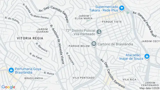 Mapa do bairro Parque Belem, Sao Paulo - SP