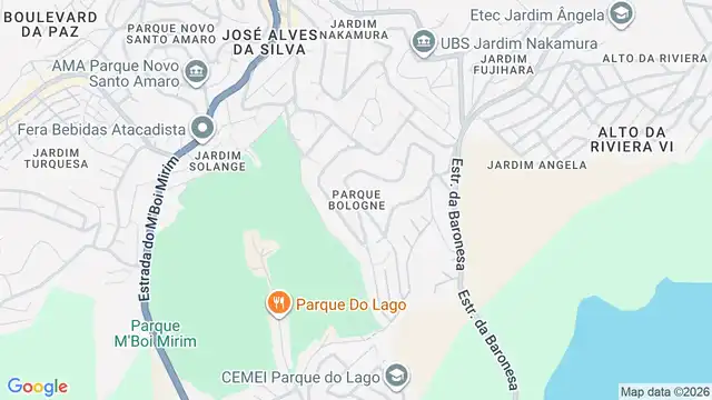 Mapa do bairro Parque Bologne, Sao Paulo - SP