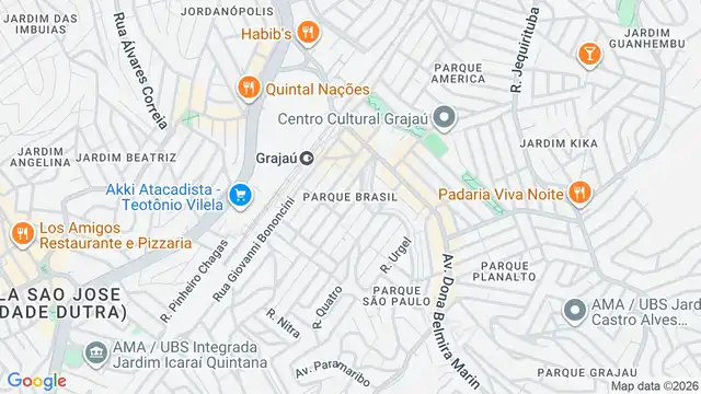 Mapa do bairro Parque Brasil, Sao Paulo - SP