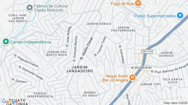 Mapa do bairro Parque Cristina, Sao Paulo - SP