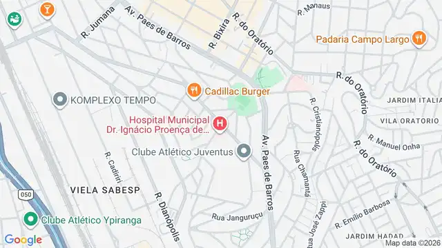 Mapa do bairro Parque da Mooca, Sao Paulo - SP