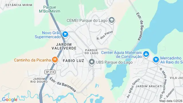Mapa do bairro Parque do Lago, Sao Paulo - SP