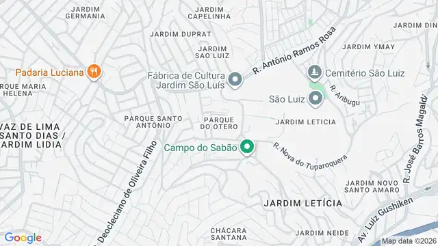 Mapa do bairro Parque do Otero, Sao Paulo - SP