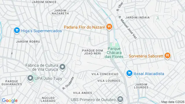 Mapa do bairro Parque Dom Joao Neri, Sao Paulo - SP