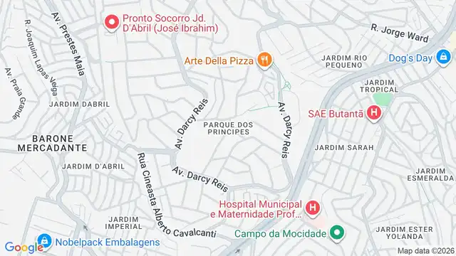 Mapa do bairro Parque dos Principes, Sao Paulo - SP