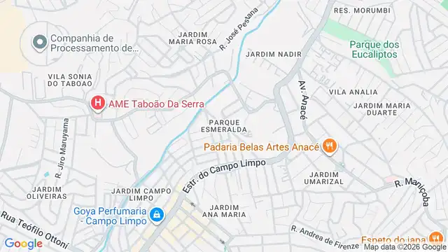 Mapa do bairro Parque Esmeralda, Sao Paulo - SP