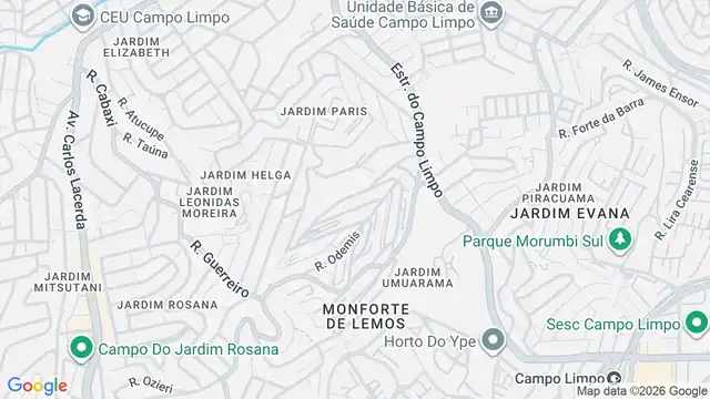 Mapa do bairro Parque Flamengo, Sao Paulo - SP