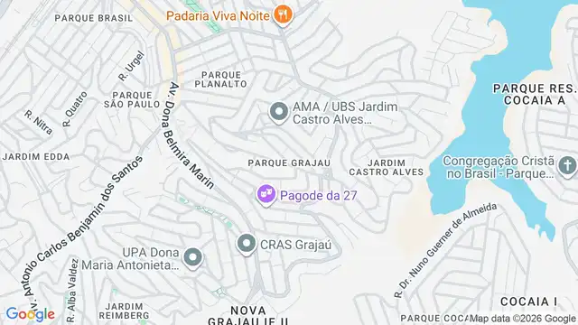 Mapa do bairro Parque Grajau, Sao Paulo - SP