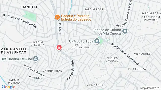 Mapa do bairro Parque Guaianazes, Sao Paulo - SP
