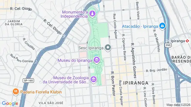 Mapa do bairro Parque Independência, Sao Paulo - SP
