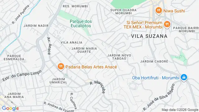 Mapa do bairro Parque Jardim Mirassol, Sao Paulo - SP