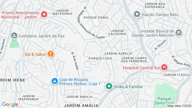 Mapa do bairro Parque Ligia, Sao Paulo - SP