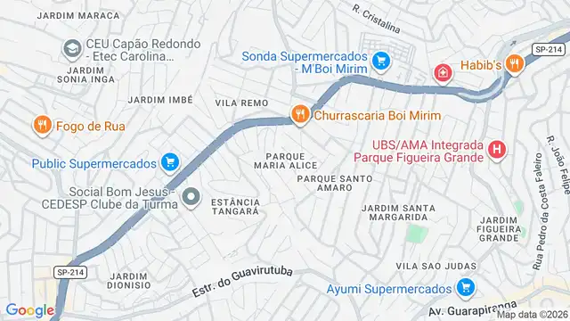 Mapa do bairro Parque Maria Alice, Sao Paulo - SP