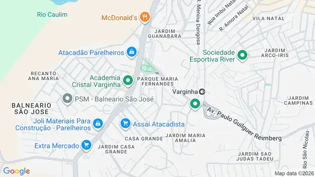 Mapa do bairro Parque Maria Fernandes, Sao Paulo - SP