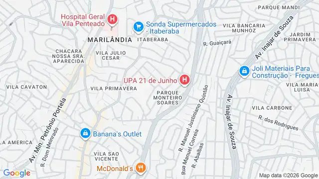 Mapa do bairro Parque Monteiro Soares, Sao Paulo - SP