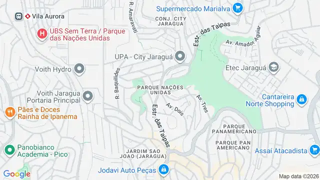 Mapa do bairro Parque Nações Unidas, Sao Paulo - SP