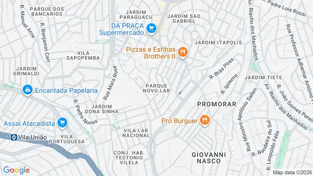 Mapa do bairro Parque Novo Lar, Sao Paulo - SP