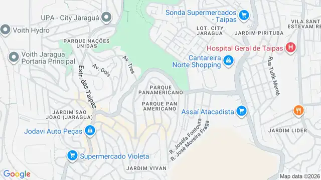 Mapa do bairro Parque Panamericano, Sao Paulo - SP