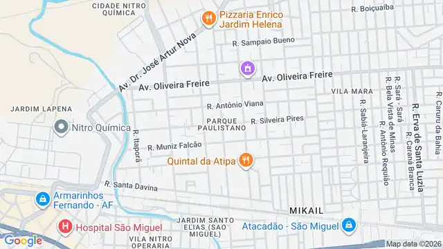 Mapa do bairro Parque Paulistano, Sao Paulo - SP