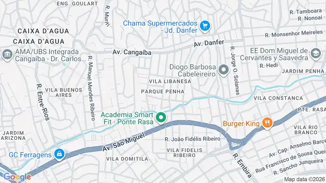 Mapa do bairro Parque Penha, Sao Paulo - SP