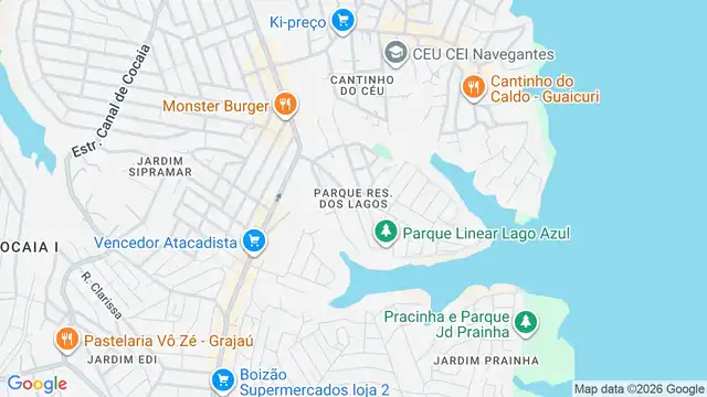 Mapa do bairro Parque Residencial dos Lagos, Sao Paulo - SP