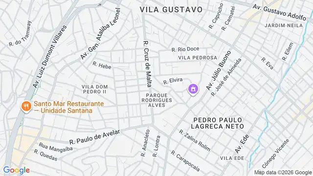 Mapa do bairro Parque Rodrigues Alves, Sao Paulo - SP