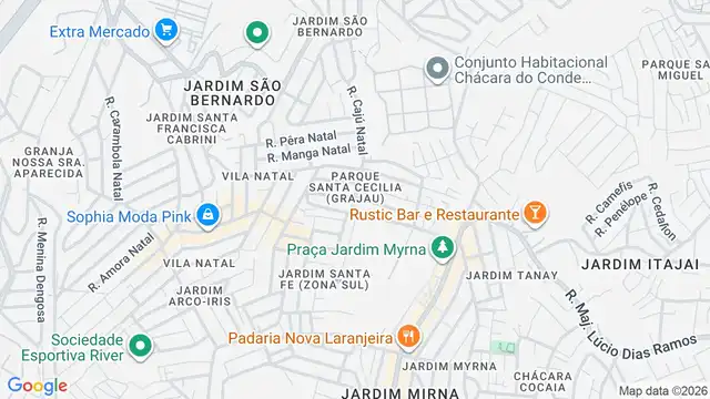 Mapa do bairro Parque Santa Cecilia (Grajau), Sao Paulo - SP