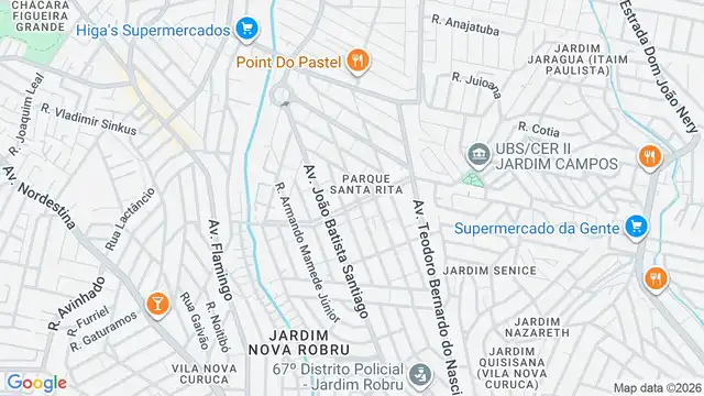 Mapa do bairro Parque Santa Rita, Sao Paulo - SP