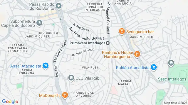 Mapa do bairro Parque Santana, Sao Paulo - SP