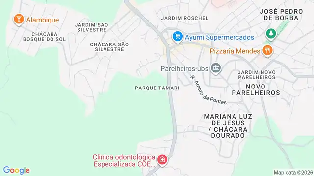 Mapa do bairro Parque Tamari, Sao Paulo - SP