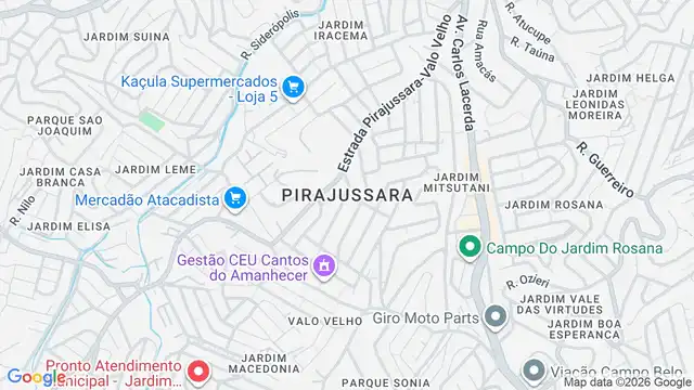Mapa do bairro Pirajussara, Sao Paulo - SP