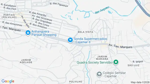 Mapa do bairro Polvilho, Sao Paulo - SP