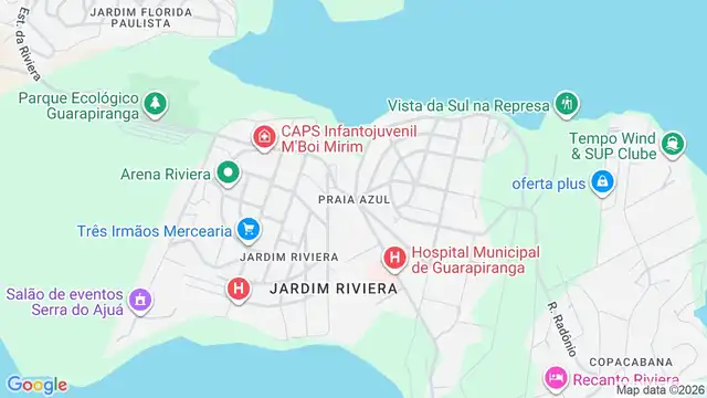 Mapa do bairro Praia Azul, Sao Paulo - SP