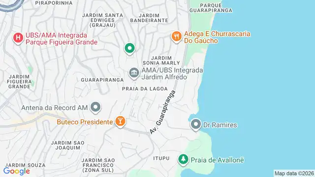 Mapa do bairro Praia da Lagoa, Sao Paulo - SP