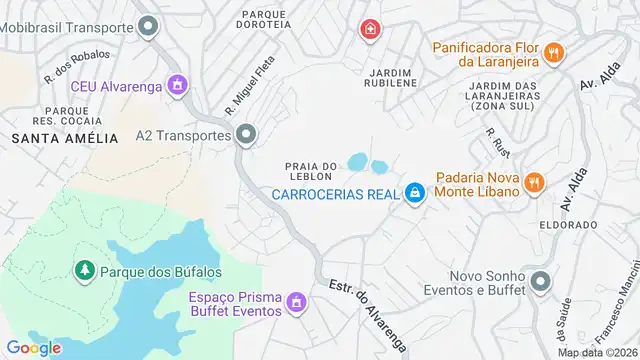 Mapa do bairro Praia do Leblon, Sao Paulo - SP