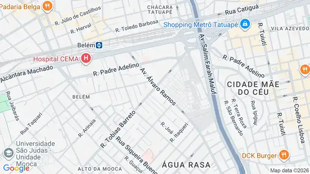 Mapa do bairro Quarta Parada, Sao Paulo - SP