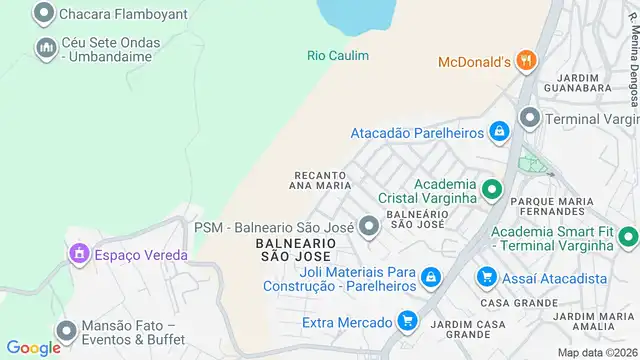 Mapa do bairro Recanto Ana Maria, Sao Paulo - SP