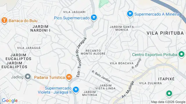 Mapa do bairro Recanto Monte Alegre, Sao Paulo - SP