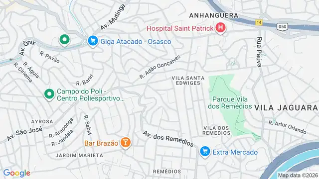 Mapa do bairro Remédios, Sao Paulo - SP