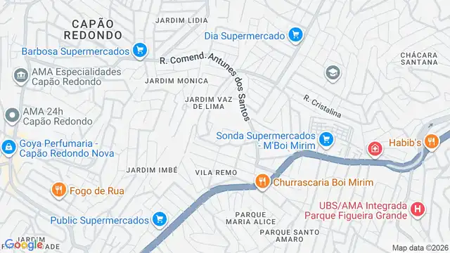 Mapa do bairro Residencial das Orquídeas, Sao Paulo - SP