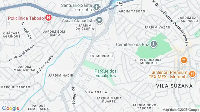 Mapa do bairro Residencial Morumbi, Sao Paulo - SP